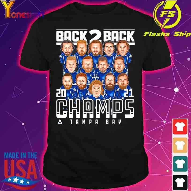 Tampa Bay Lightning Back 2 Back 21 Champs Shirt Hoodie Sweater Long Sleeve And Tank Top