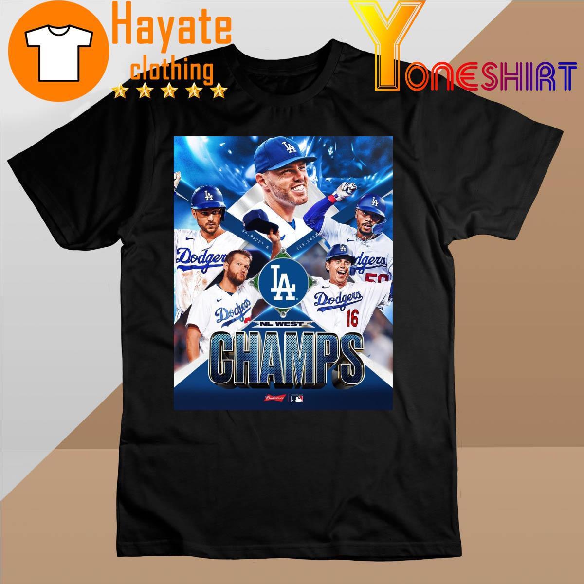 Los Angeles Dodgers MLB Pennant Race 2022 Best in the West Champs shirt