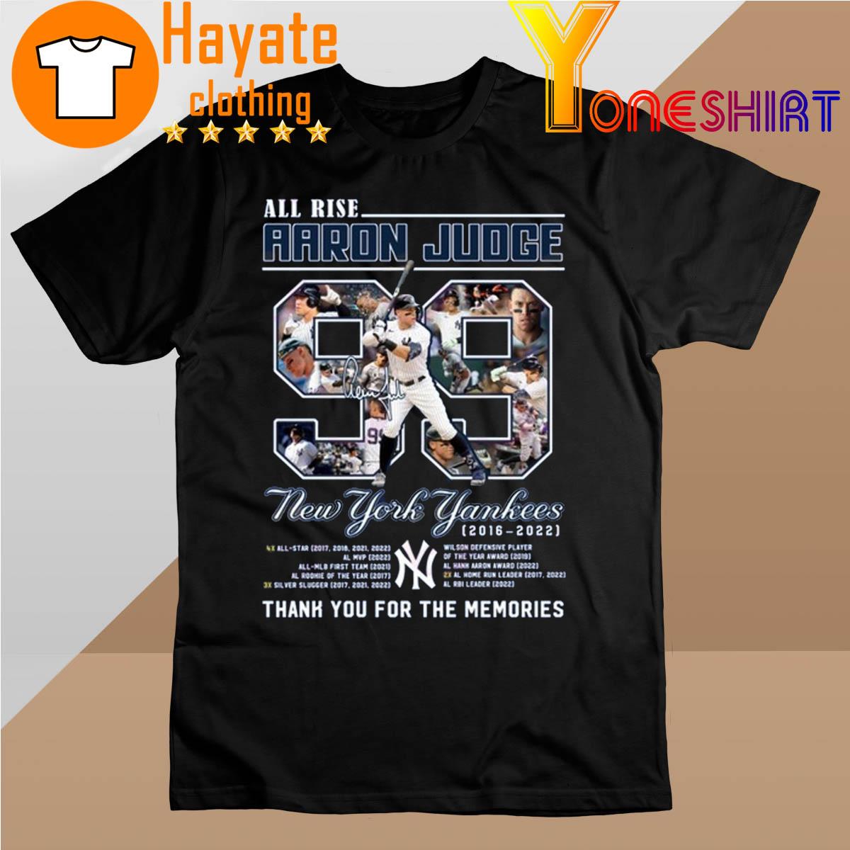 All Rise Aaron Judge 99 New York Yankees 2016-2022 signature shirt