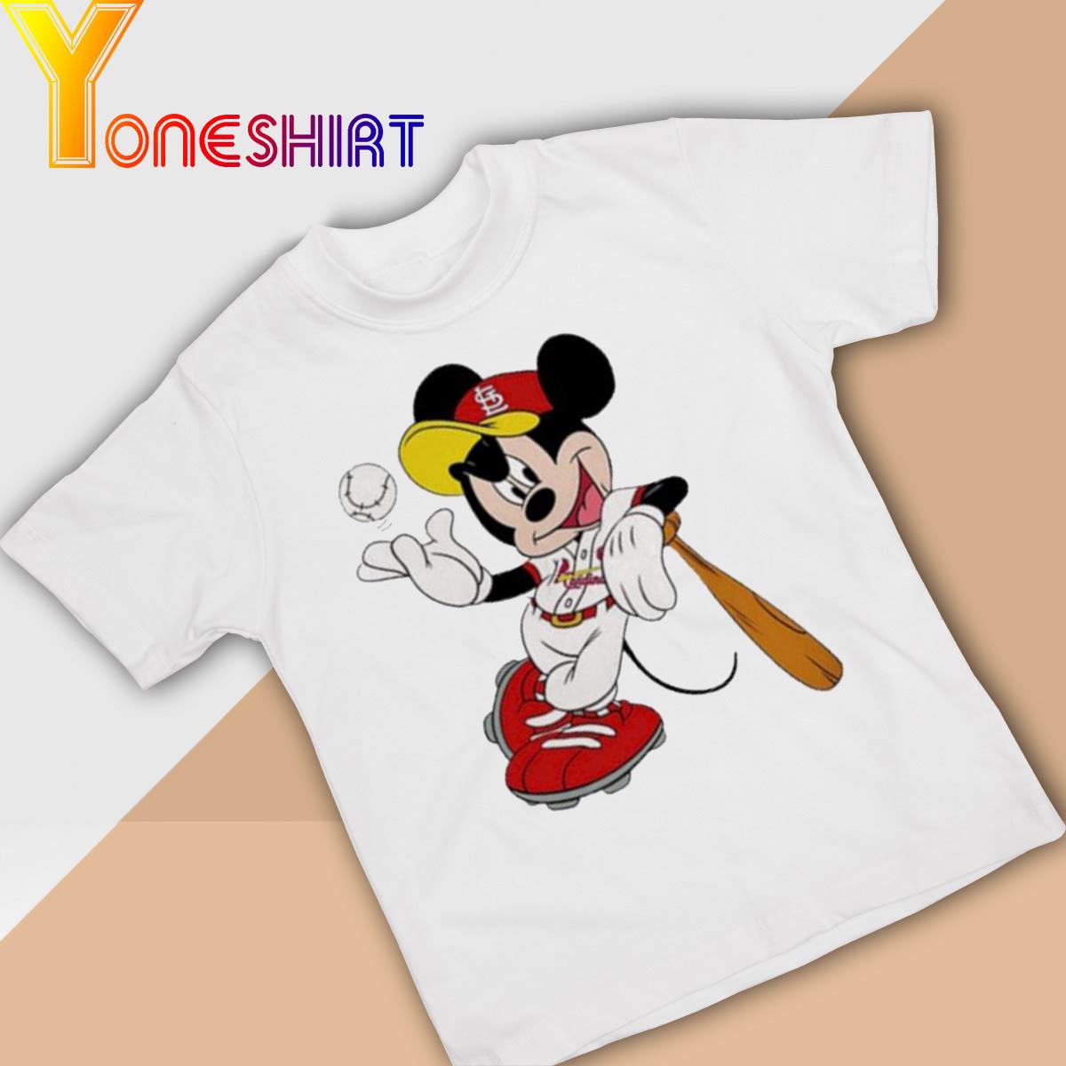 Disney St Louis Cardinals Cardinals Mickey Fan’s Baseball Shirt
