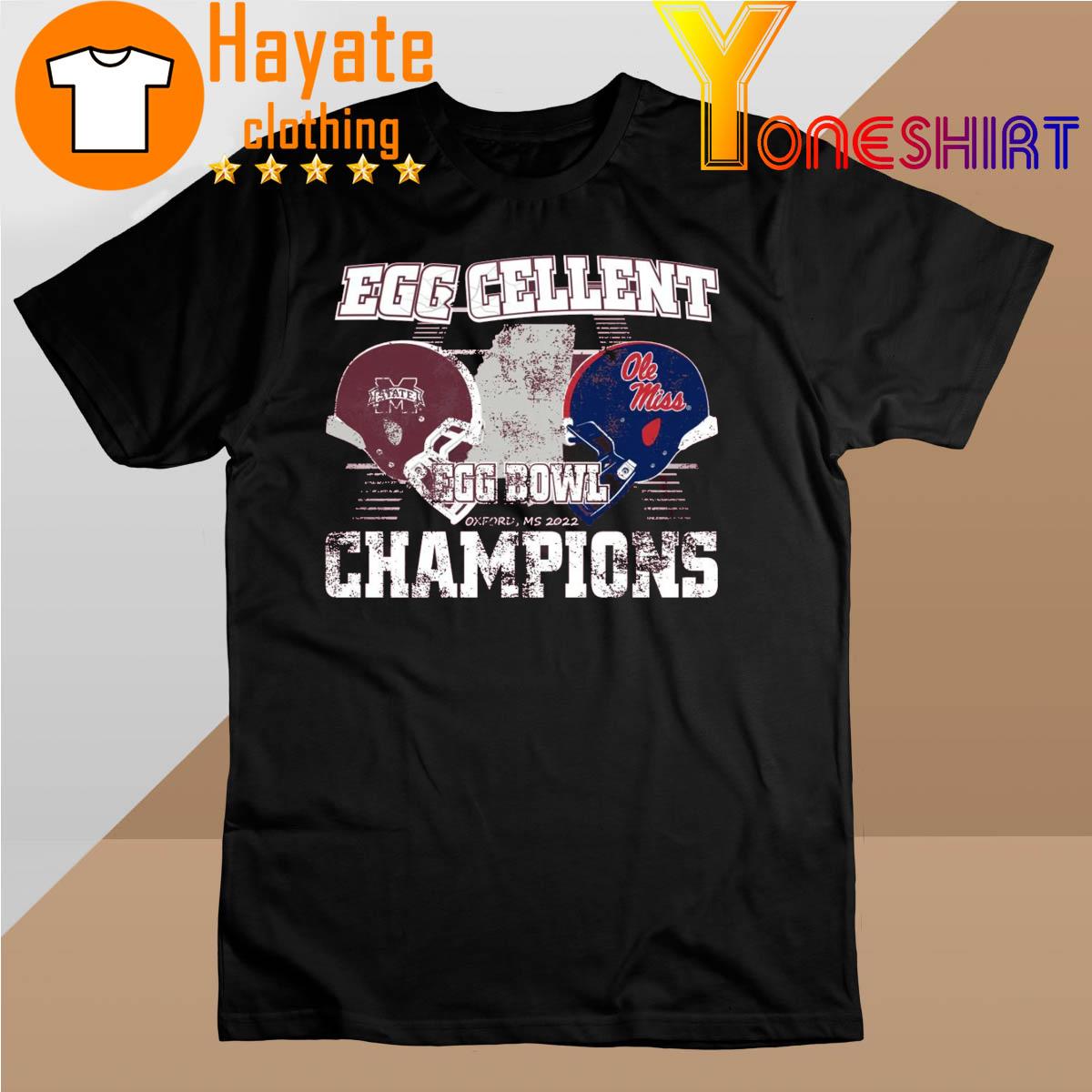 EGG Cellent Egg Bowl Champions Mississippi State VS Ole Miss Champions shirt