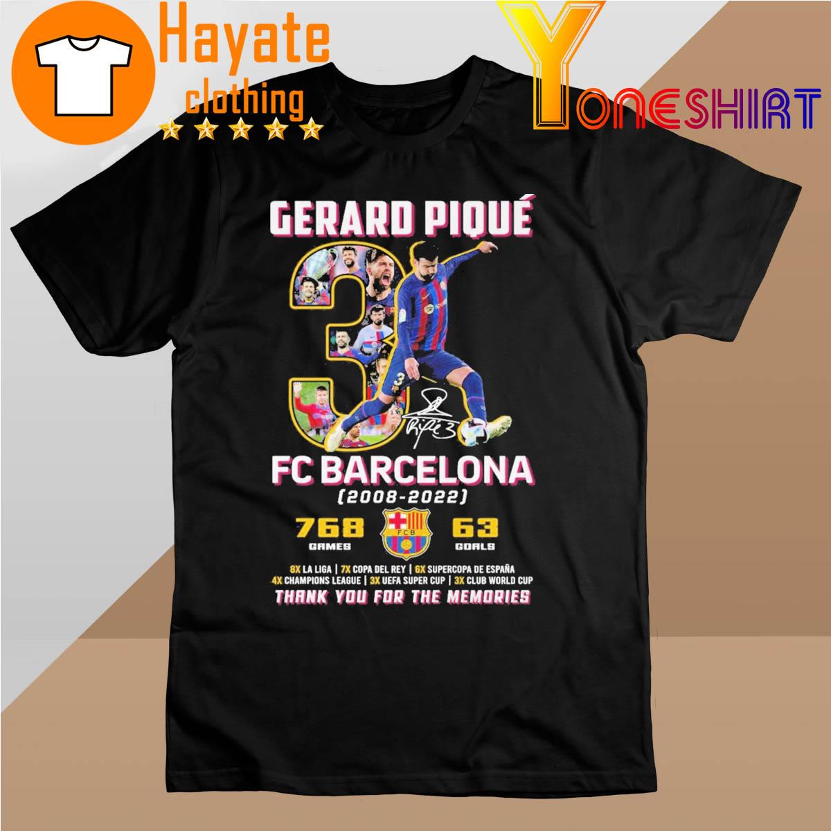 Gerard Pique Fc Barcelona 2008-2022 signature shirt