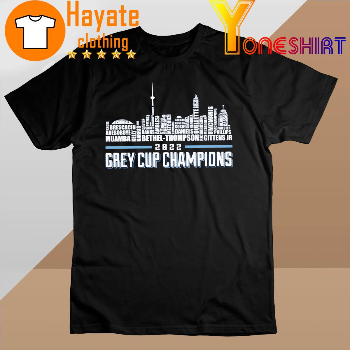 Grey Cup Champions 2022 shirt