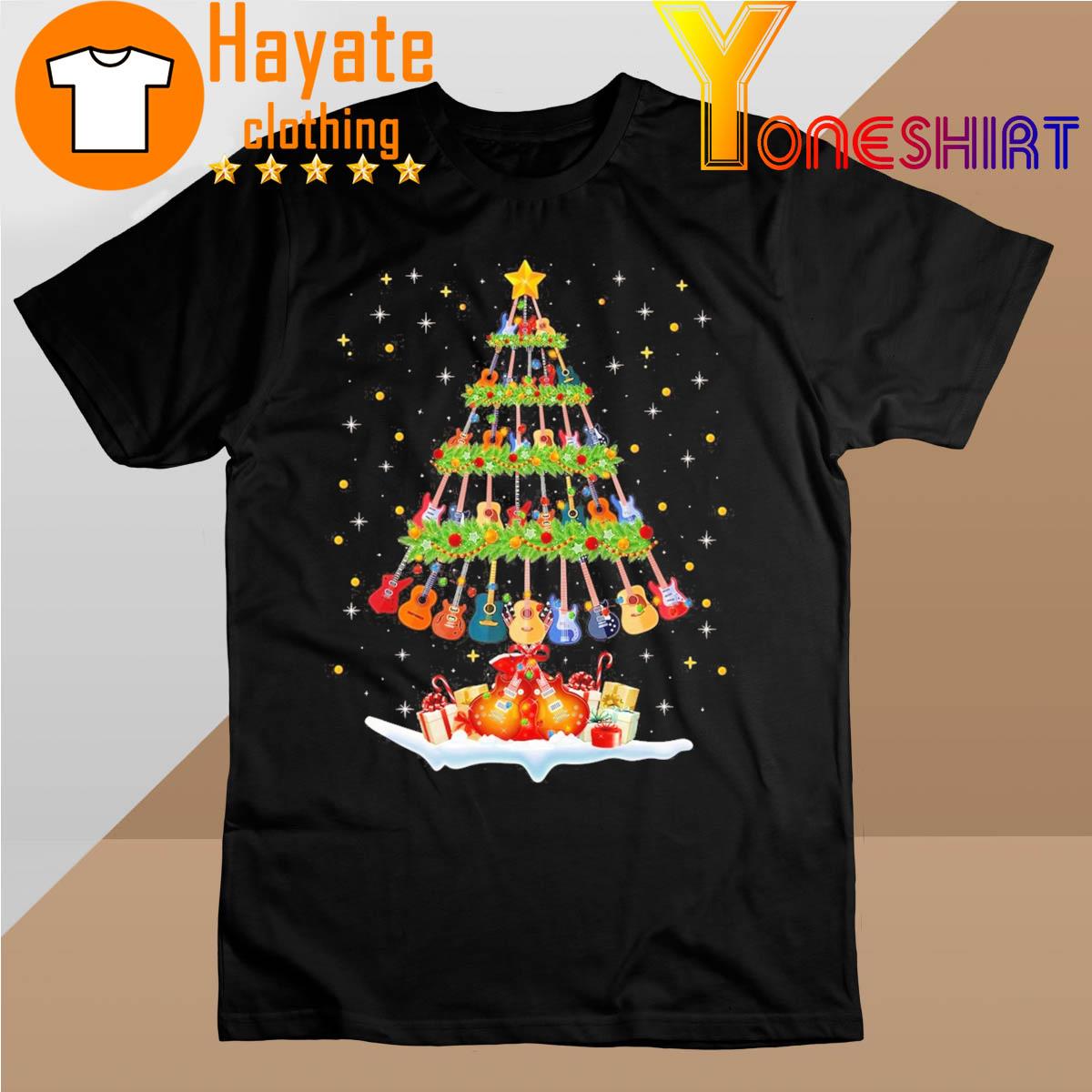 Guitar Music Lover Xmas Lighting Guitar Christmas Tree 2022 Shirt