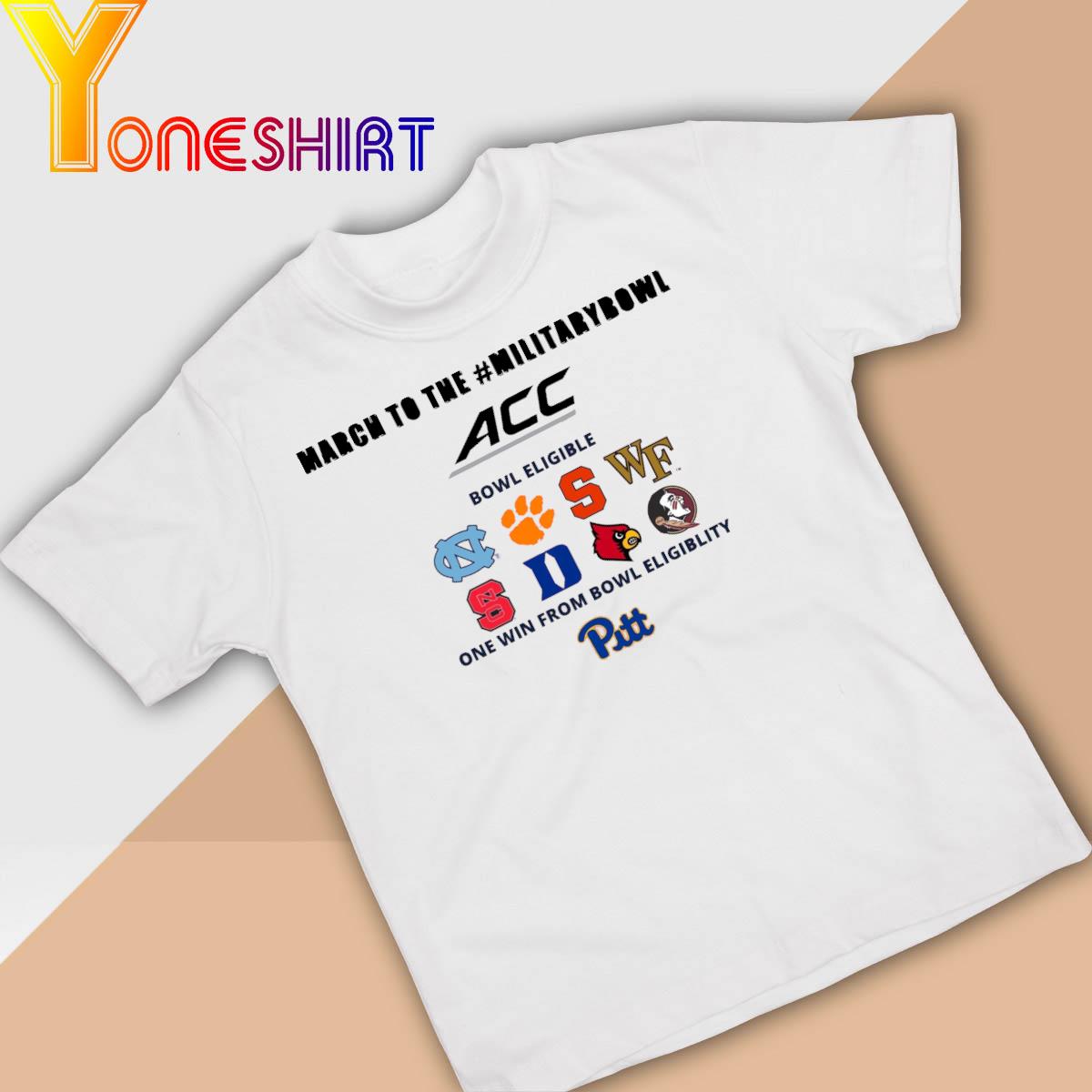 March to the Military Bowl ACC One win from Bowl Eligibility Pitts shirt
