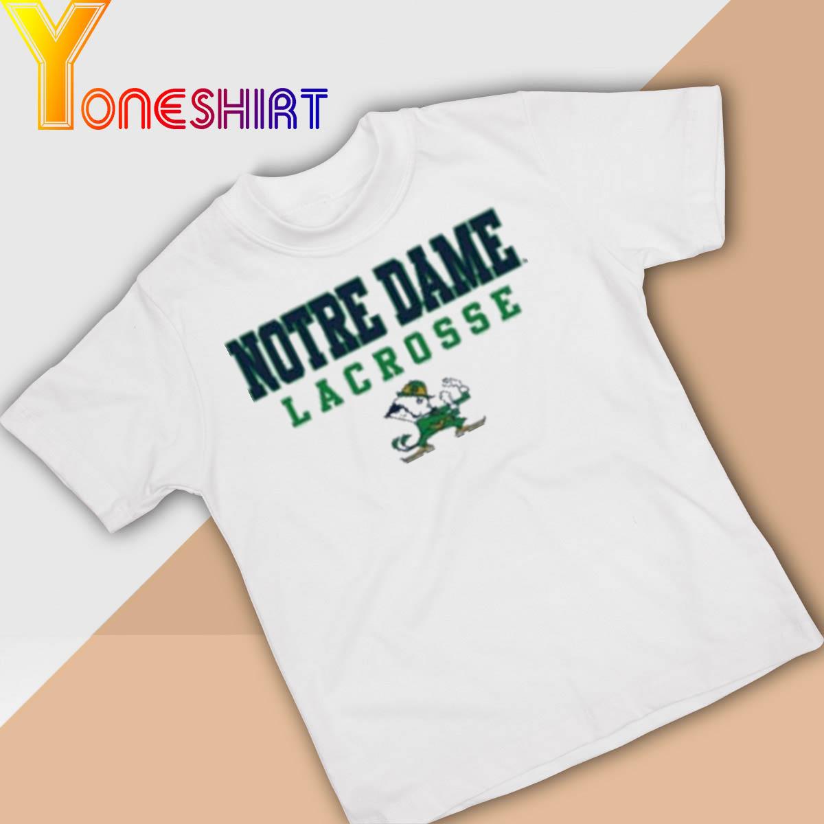 NCAA Sports Notre Dame Stack Logo Lacrosse Shirt