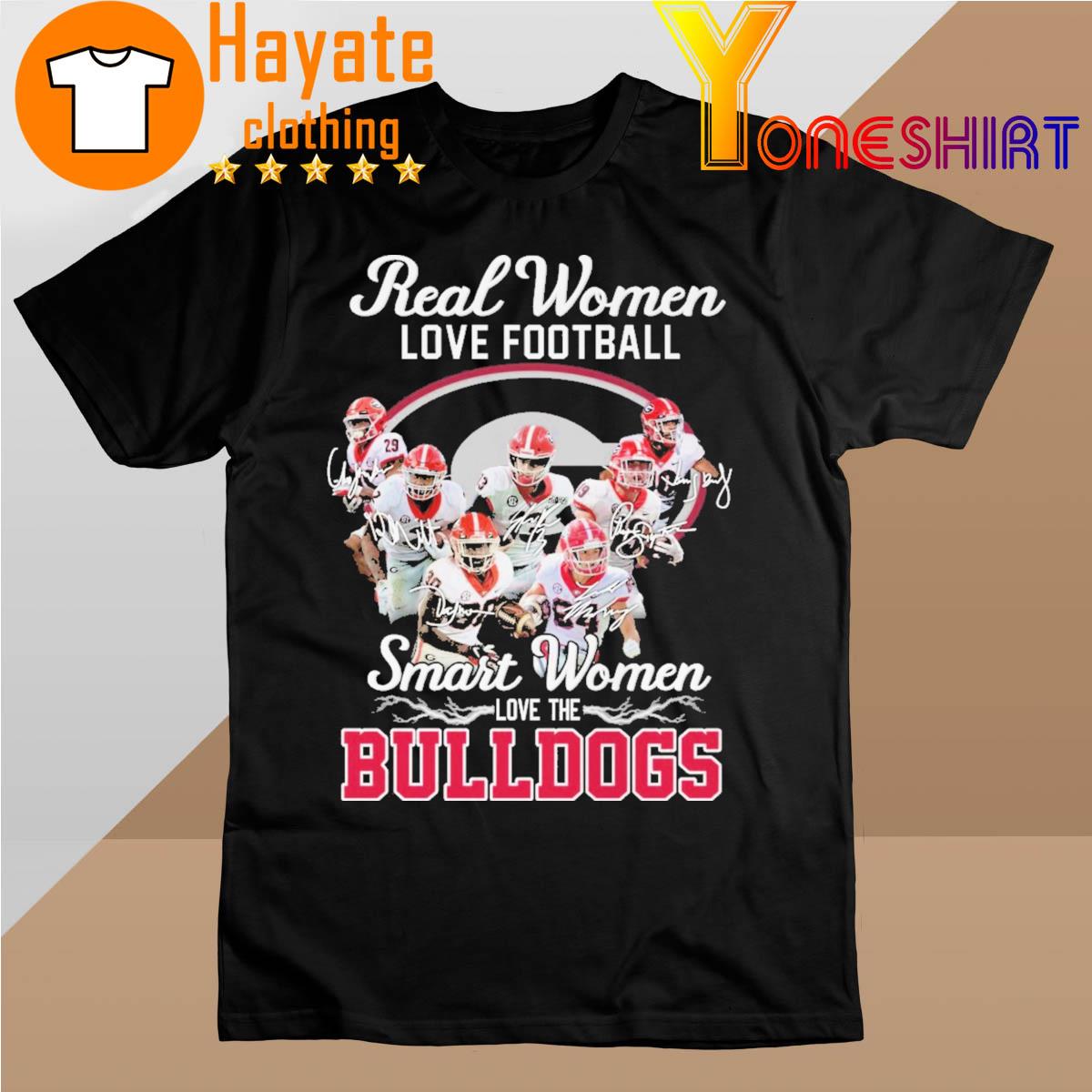 Official Real Women Love Football Smart Women love the Bulldogs signatures 2022 shirt