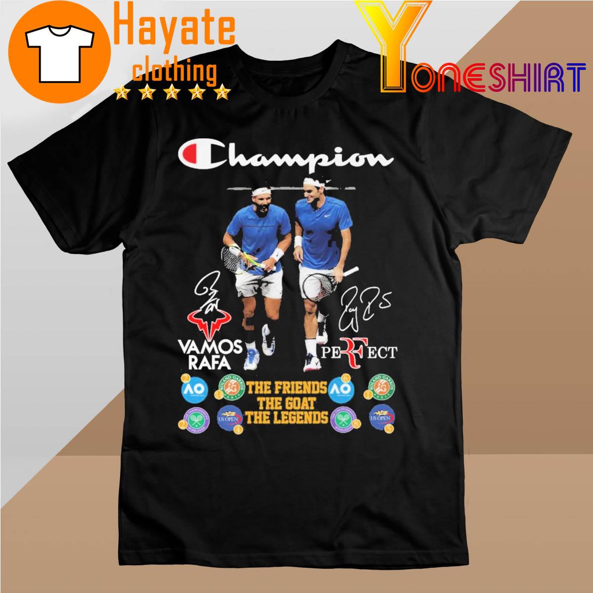 Official Vamos Rafa Perfect the Friends the Goat the Legends Champions 2022 signatures shirt