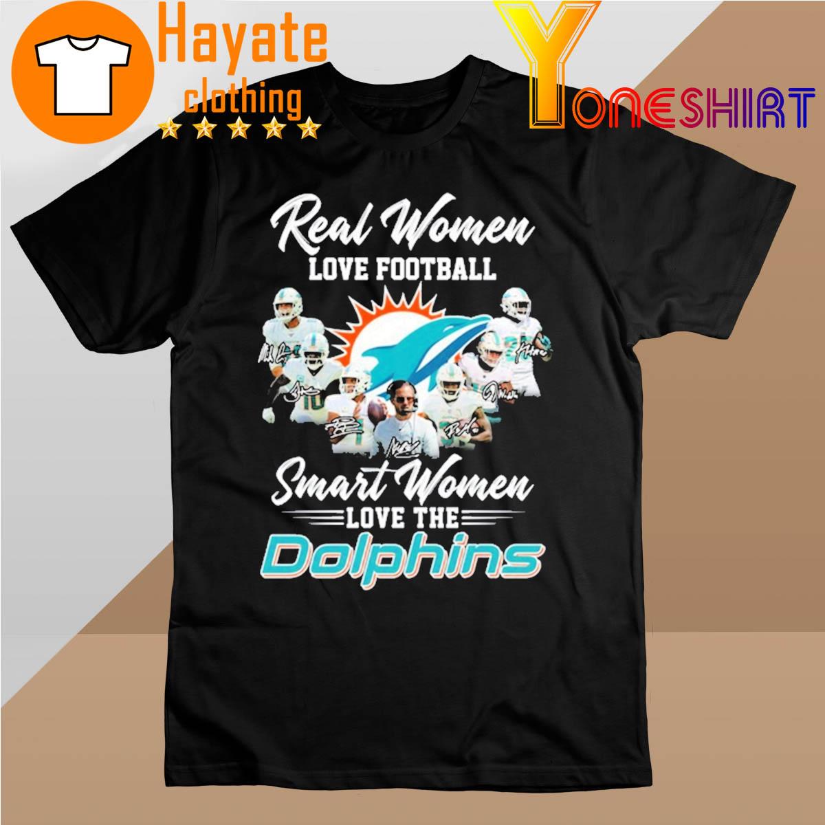Real Women love Football Smart Women love the Miami Dolphins signatures 2022 shirt