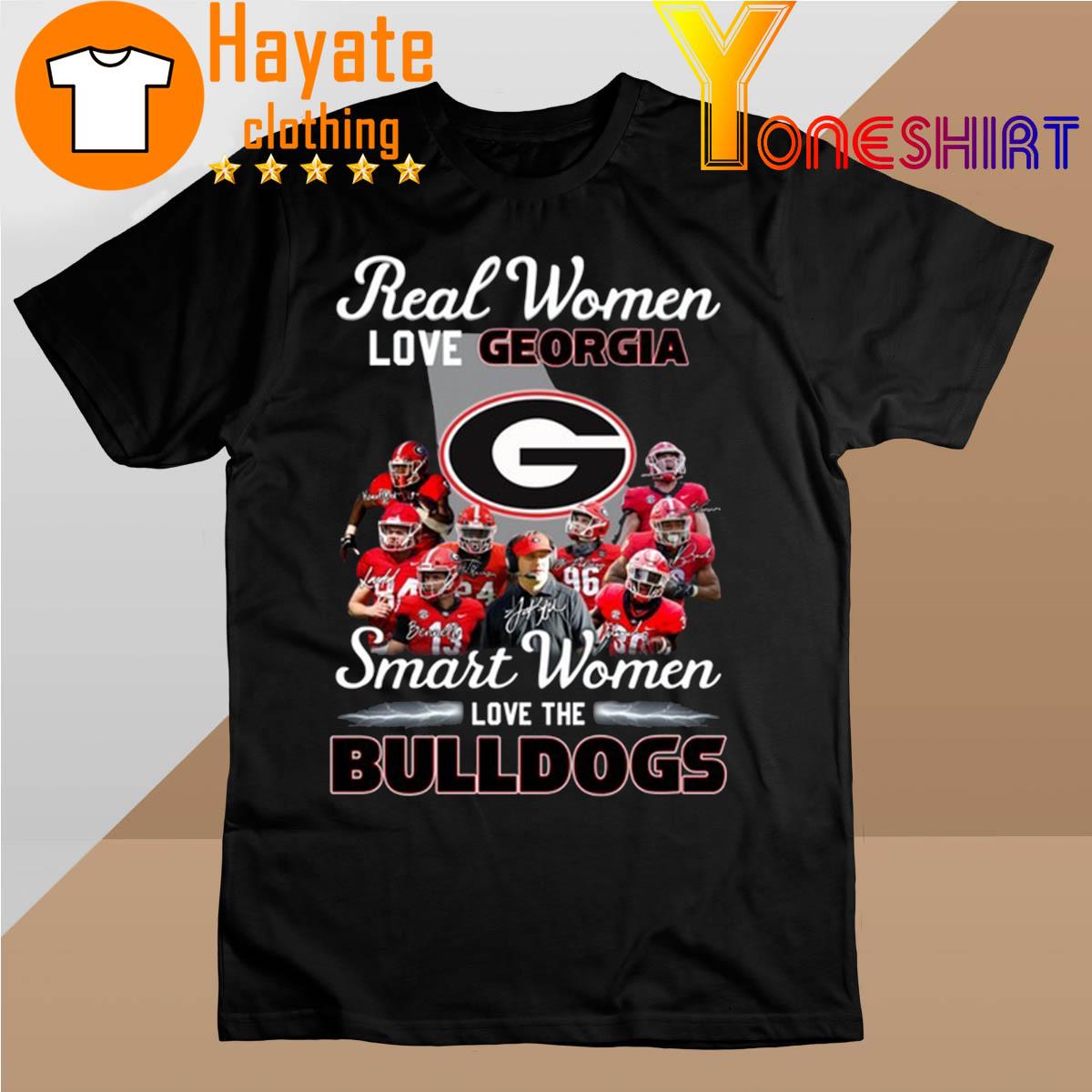 Real Women love Georgia Smart Women love the Bulldogs signatures 2022 shirt