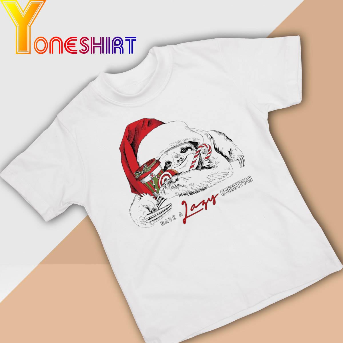 Santa Hat Sloth have a Lazy Christmas 2022 shirt