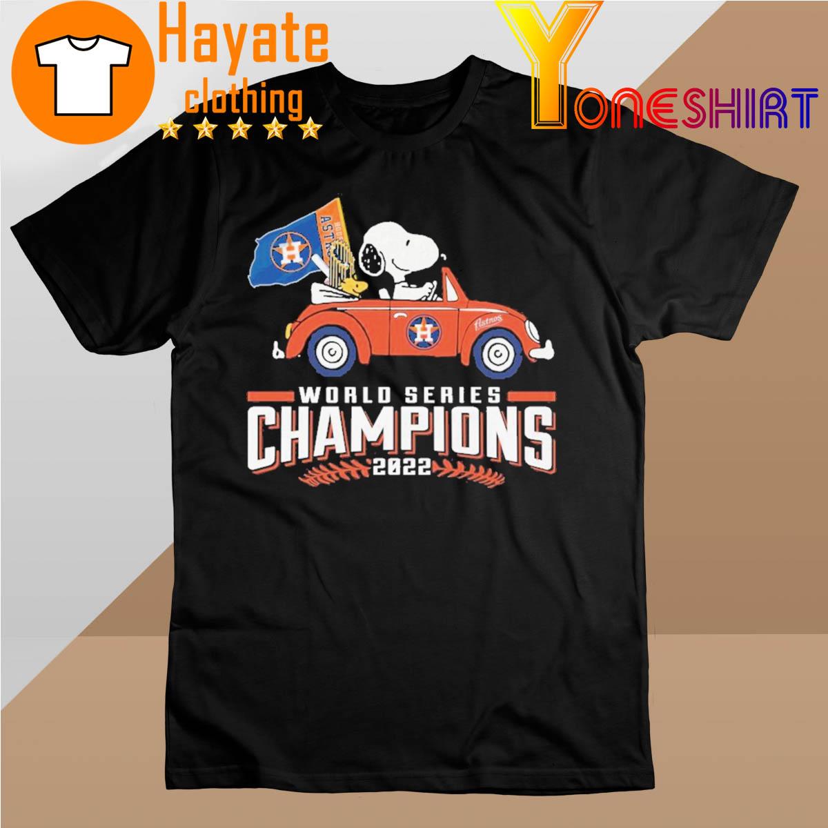 Snoopy and Woodstock Car Houston Astros World Series Champions 2022 shirt