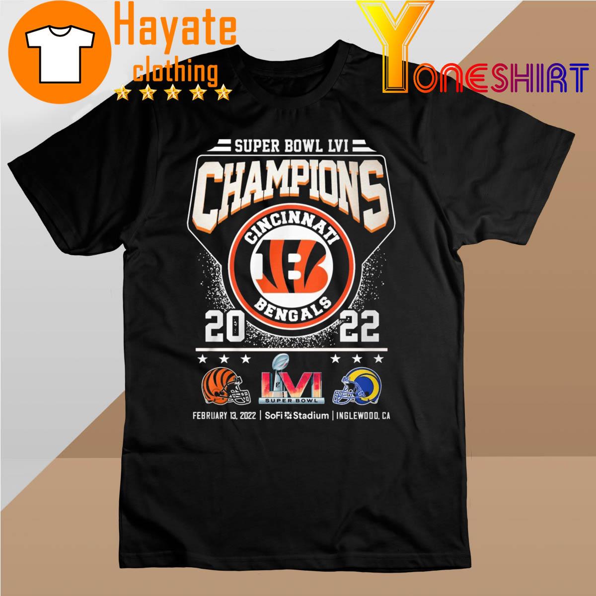 Super Bowl LVI Champions Cincinnati Bengals vs Los Angeles Rams 2022 shirt