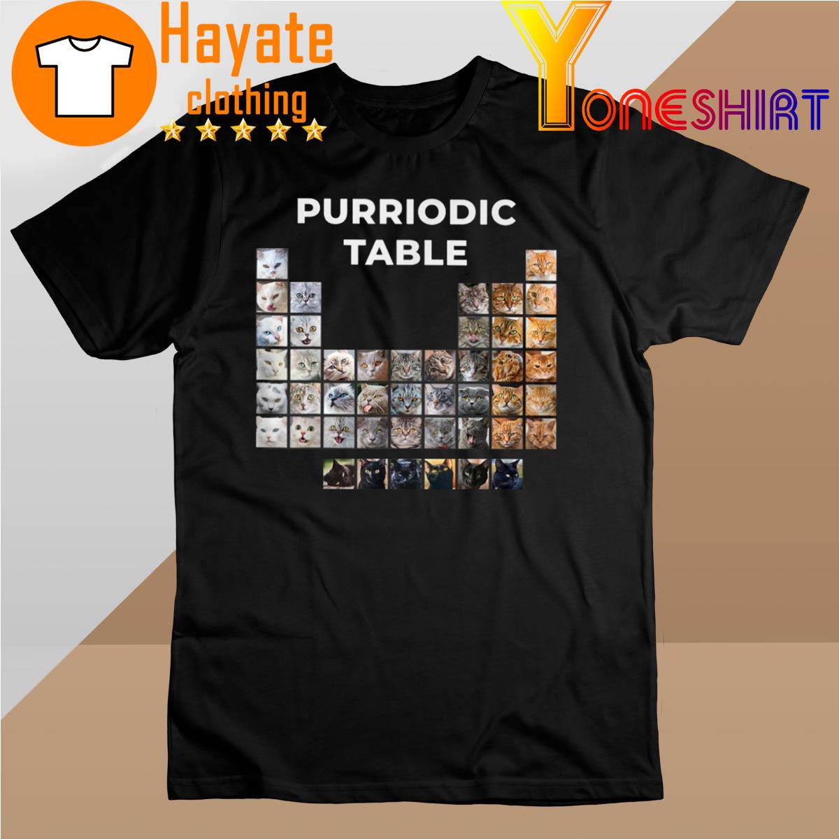 Funny Cat Chemistry Pun Periodic Table For Men Women shirt