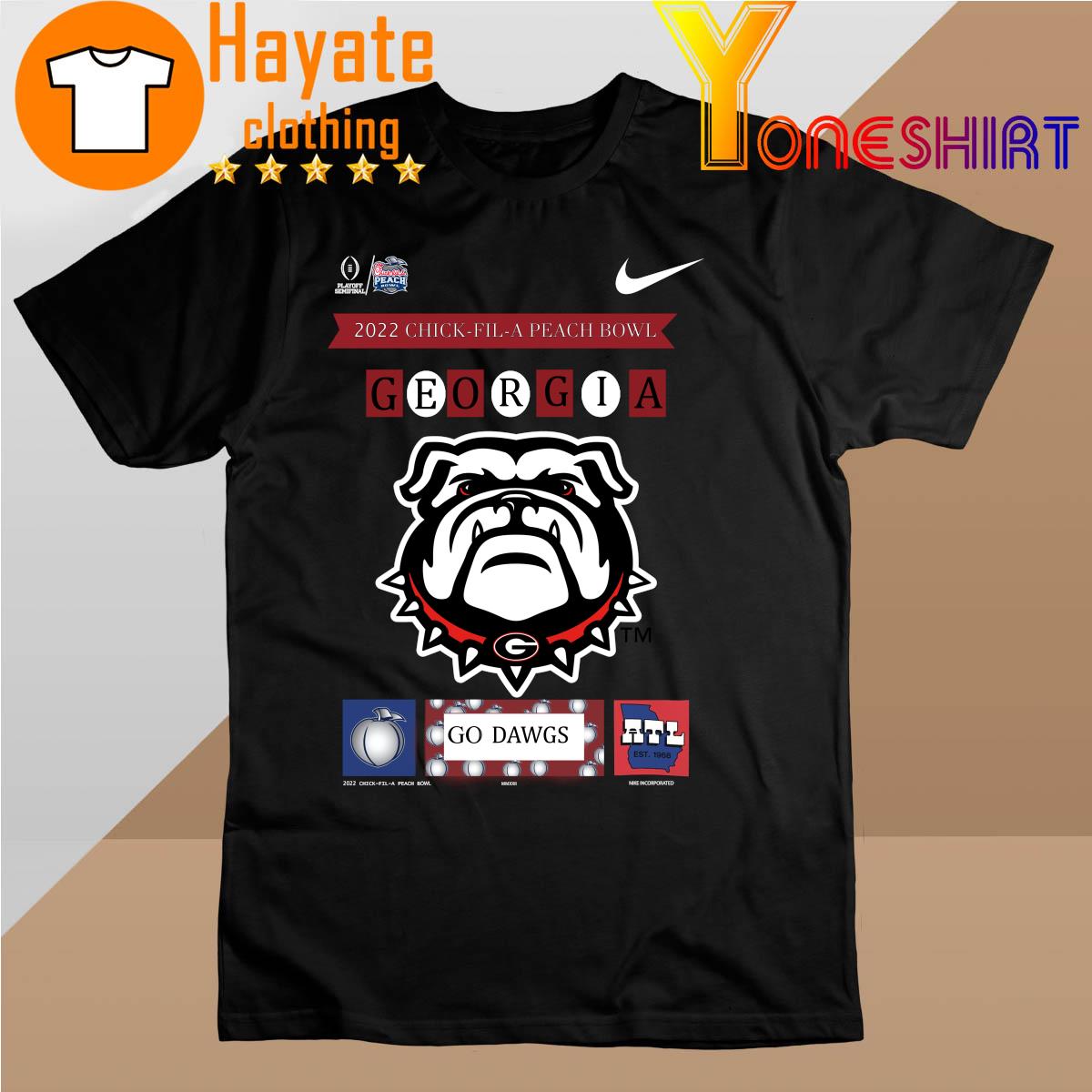 Georgia Bulldogs Go Dawgs 2022 Chick-Fil-A Peach Bowl shirt