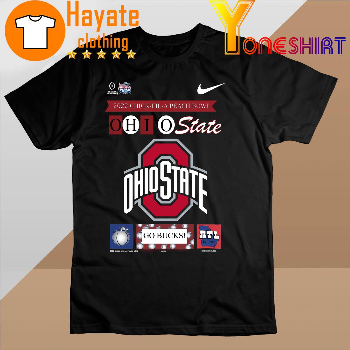 Nike Ohio State Go Bucks 2022 Chick-Fil-A Peach Bowl shirt