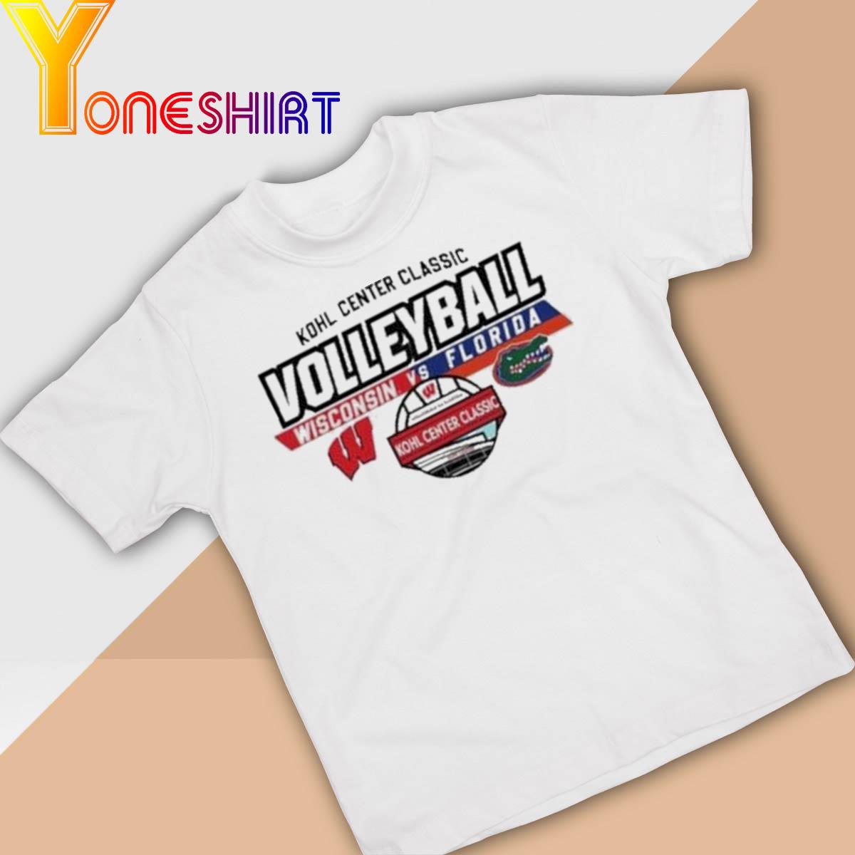 Official Wisconsin Badgers Vs Florida Gators 2022 Kohl Center Classic Volleyball Matchup T-Shirt