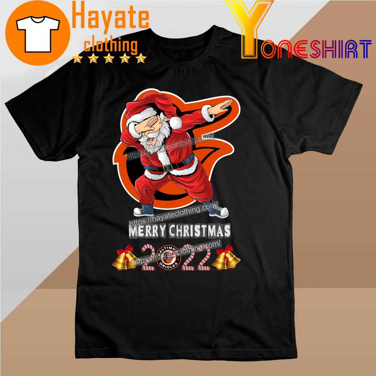 Santa Hat Dabbing Baltimore Orioles Merry Christmas 2022 shirt