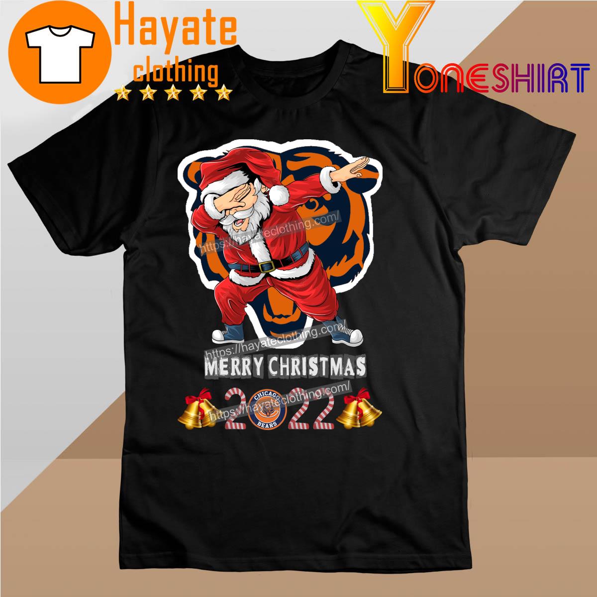 Santa Hat Dabbing Chicago Bears Merry Christmas 2022 shirt