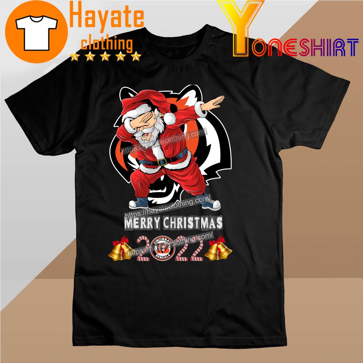 Santa Hat Dabbing Cincinnati Bengals Merry Christmas 2022 shirt