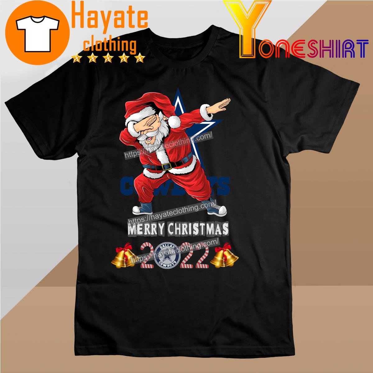Santa Hat Dabbing Dallas Cowboys Merry Christmas 2022 shirt