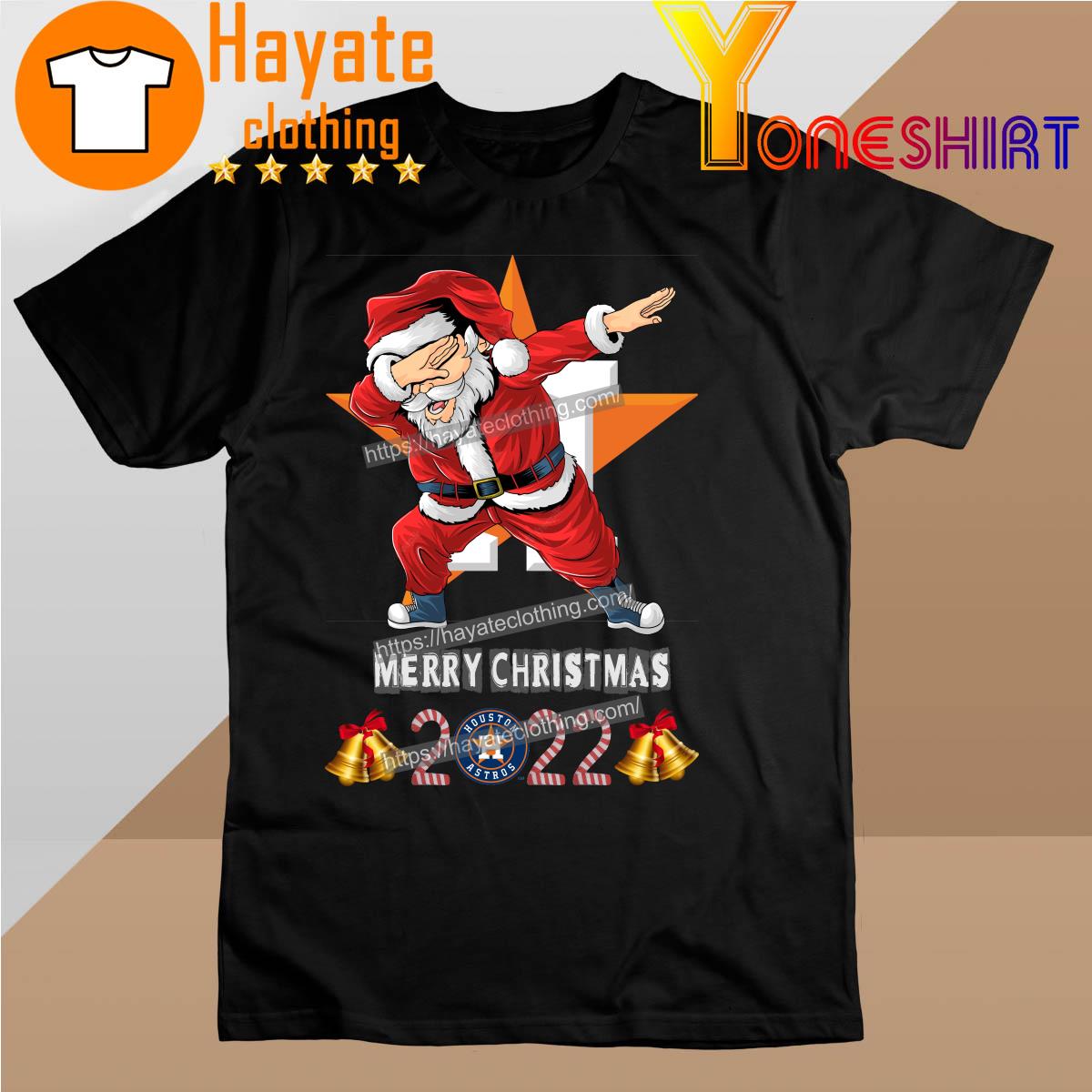 Santa Hat Dabbing Houston Astros Merry Christmas 2022 shirt