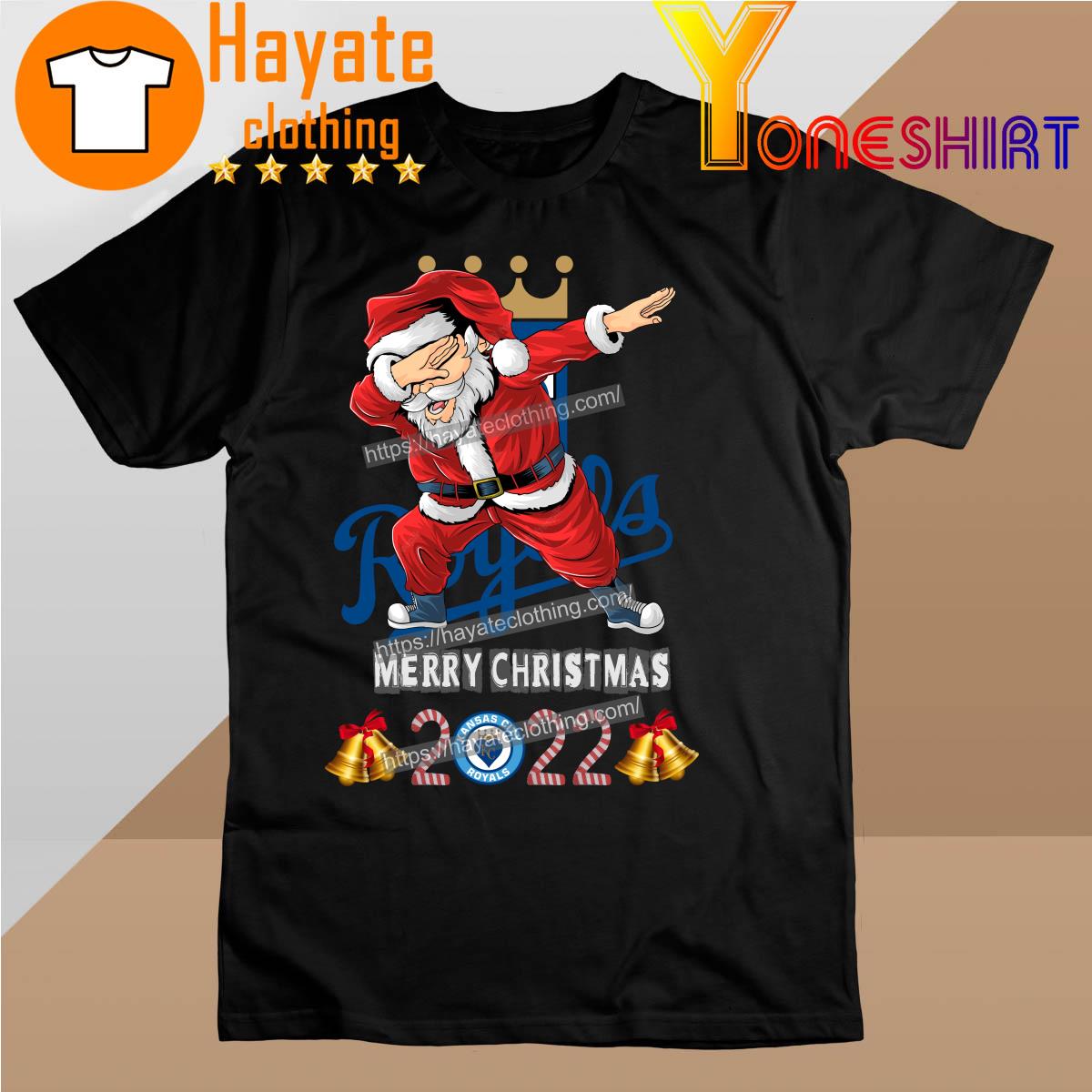 Santa Hat Dabbing Kansas City Royals Merry Christmas 2022 shirt