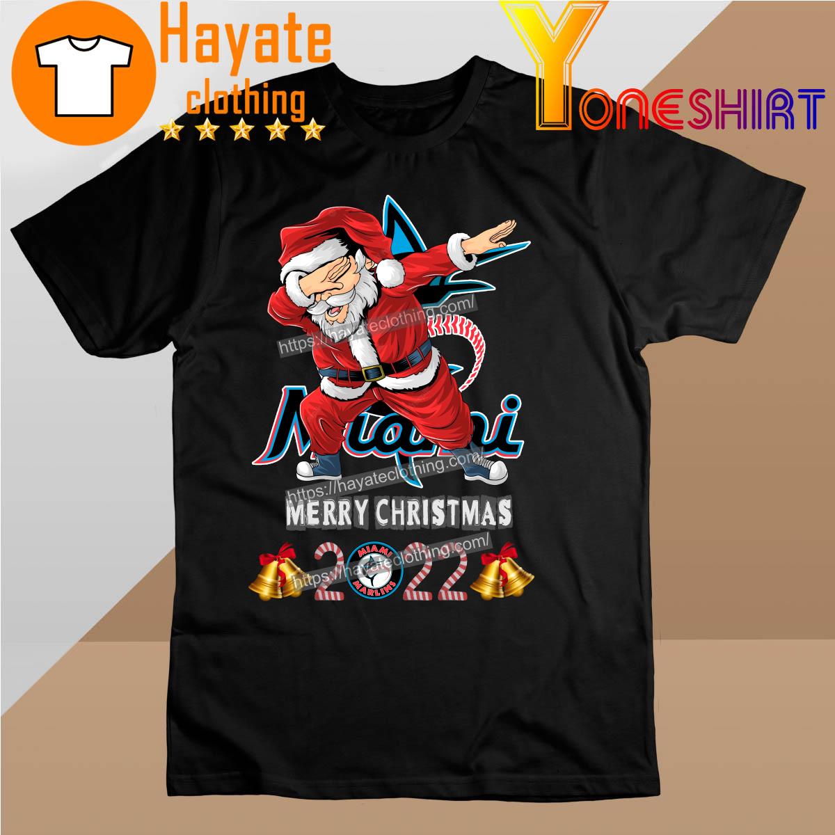Santa Hat Dabbing Miami Marlins Merry Christmas 2022 shirt