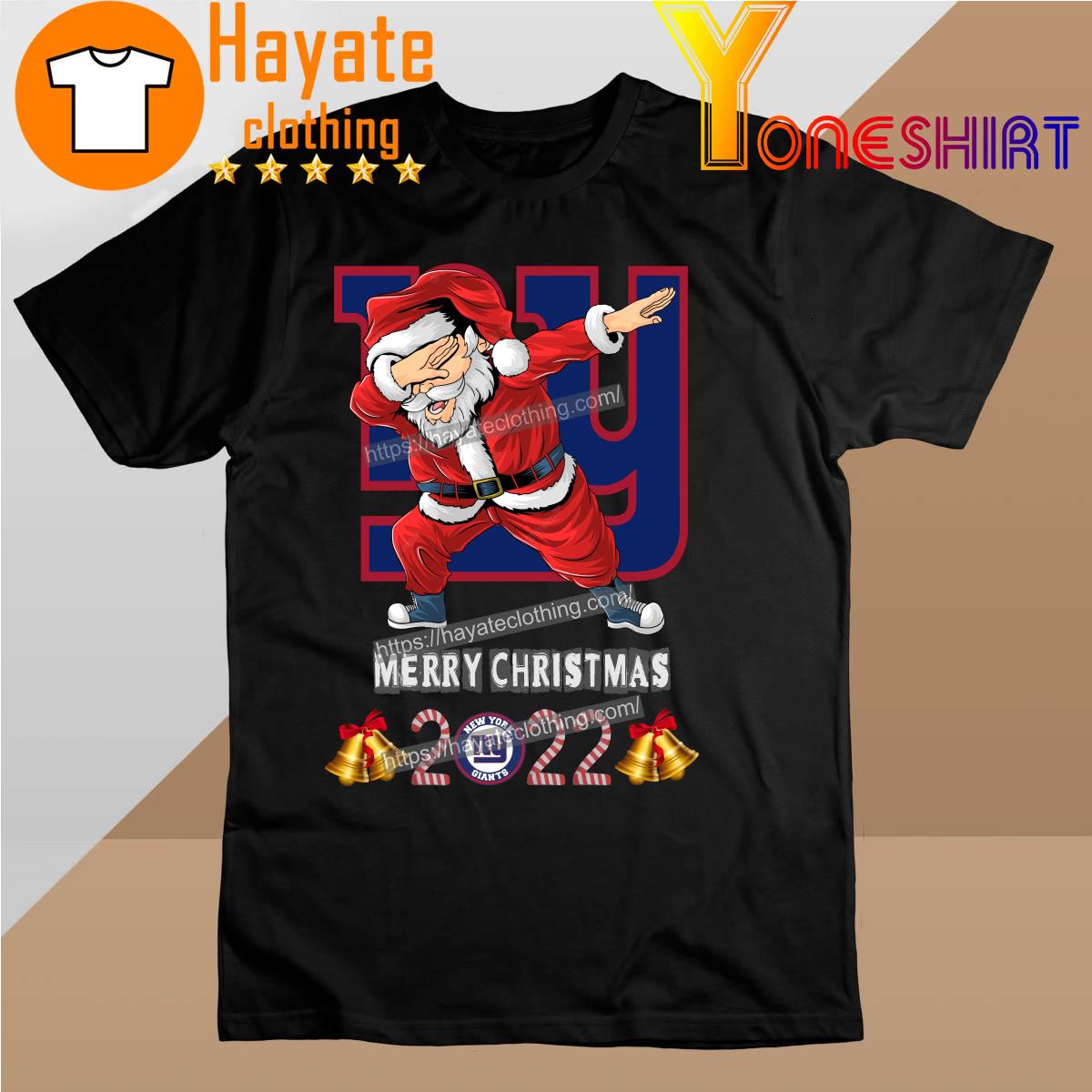 Santa Hat Dabbing New York Giants Merry Christmas 2022 shirt