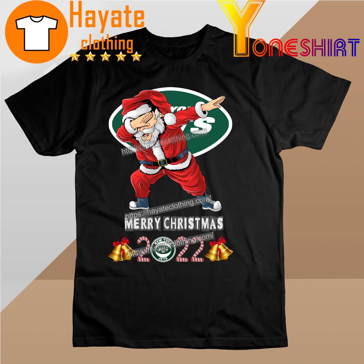 Santa Hat Dabbing New York Jets Merry Christmas 2022 shirt