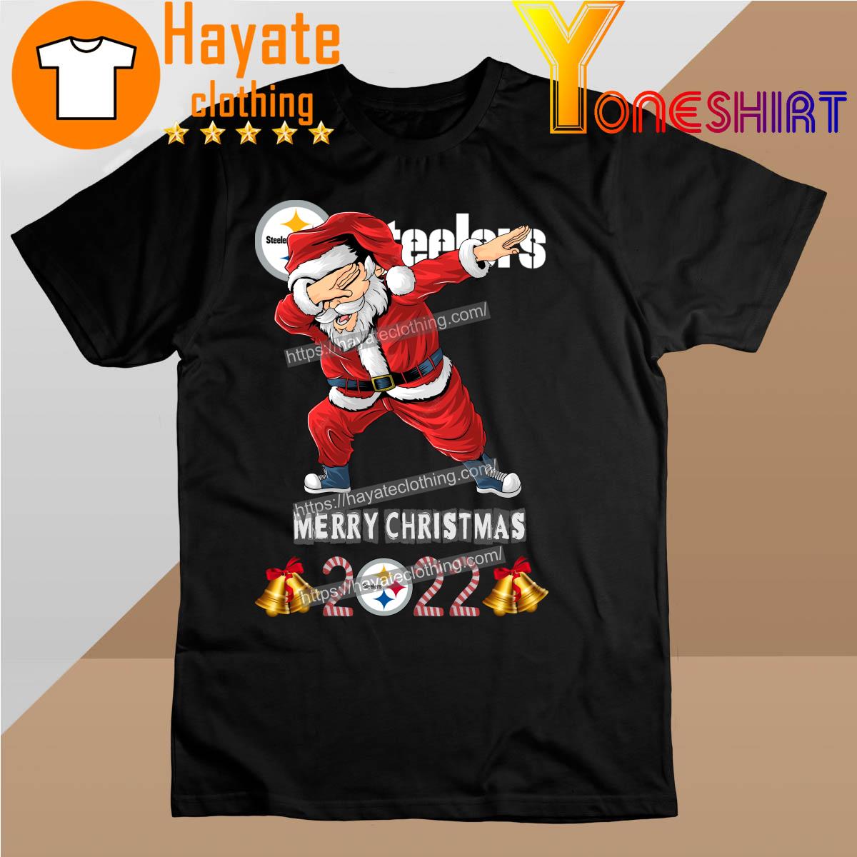 Santa Hat Dabbing Pittsburgh Steelers Merry Christmas 2022 shirt