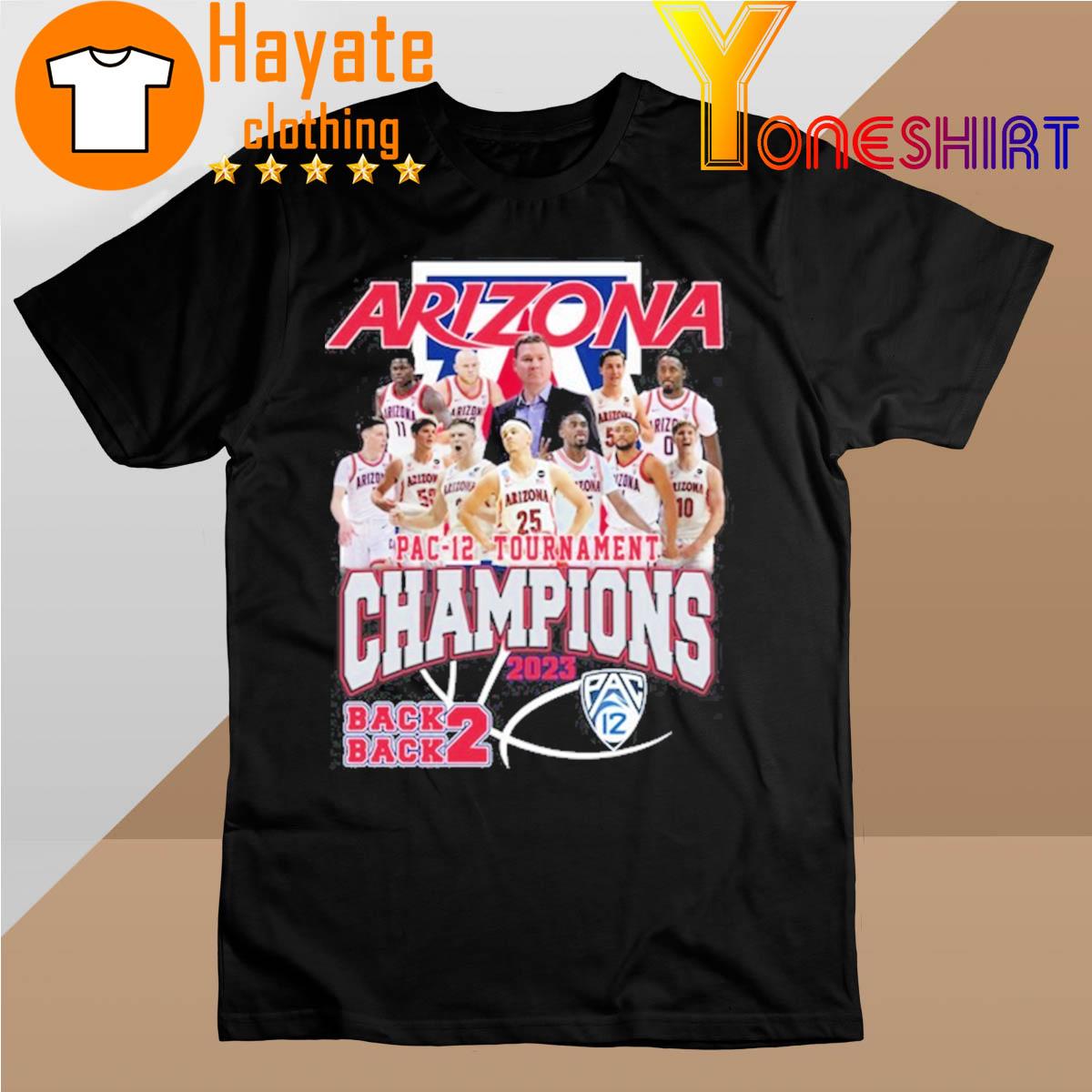 Arizina Wildcats Pac-12 Tournament Champions Back 2 Back 2023 shirt