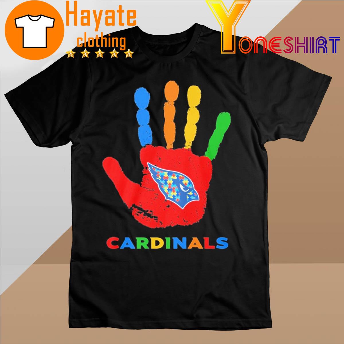 Arizona Cardinals hand autism 2023 shirt