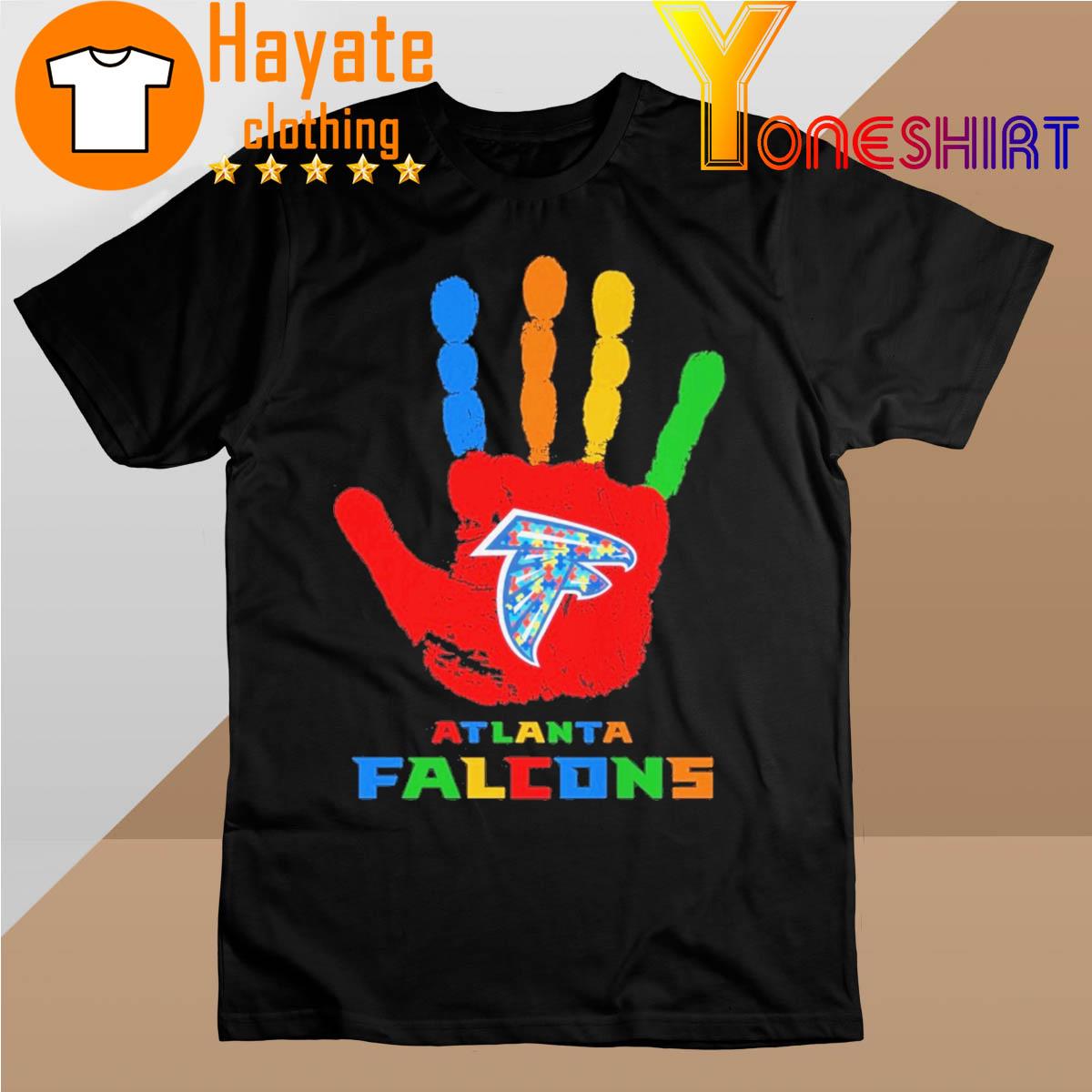 Atlanta Falcons hand autism 2023 shirt