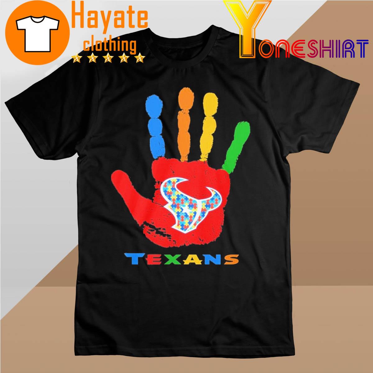 Houston Texans hand autism 2023 shirt