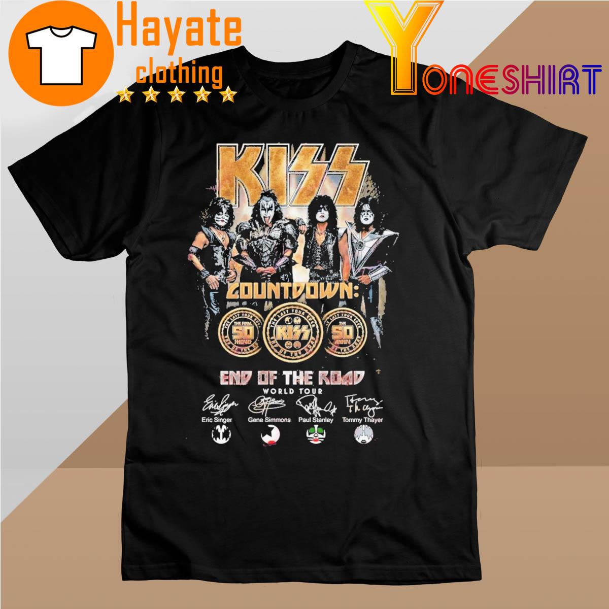 Kiss Countdown The Final 50 Show The Last Tour Ever End Of The Road World Tour T-Shirt
