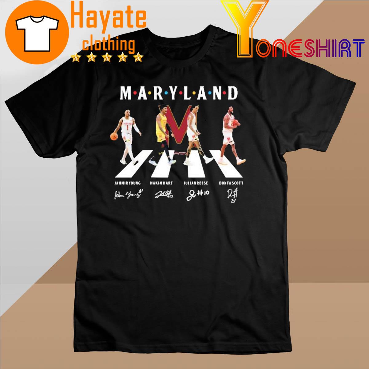 maryland Terrapins Young Mart Julian Reese and Scoot Abbey Road signatures shirt