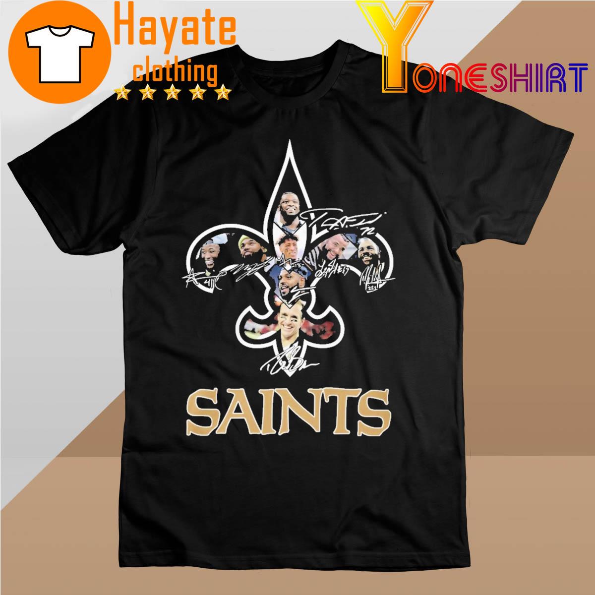 New Orleans Saints Team Players signatures 2023 shirt
