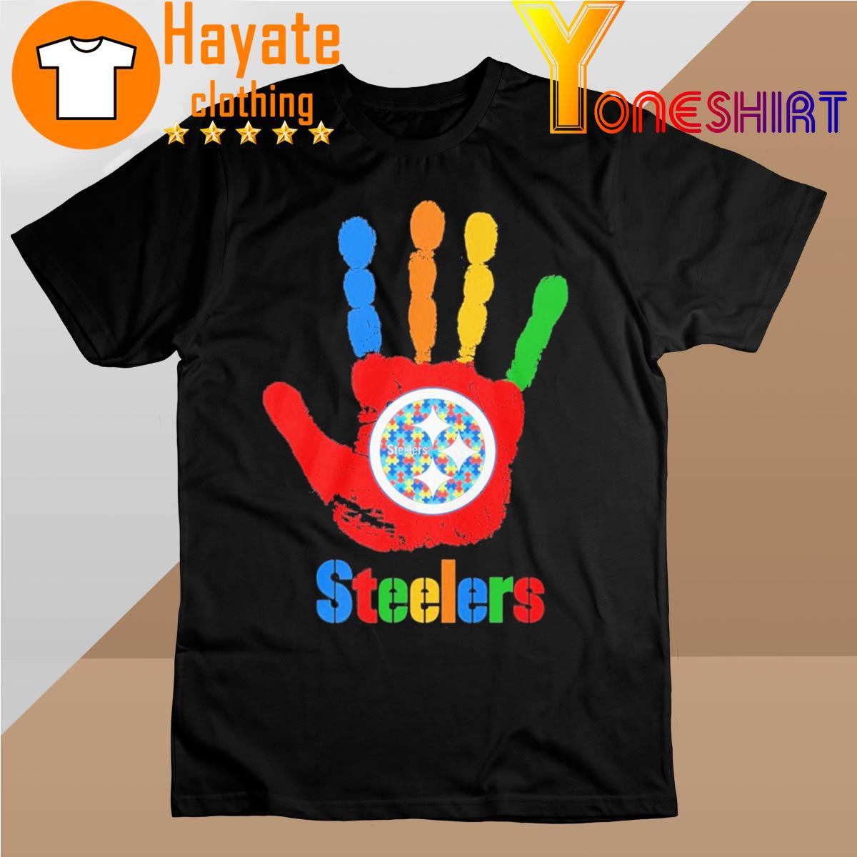 Pittsburgh Steelers hand autism 2023 shirt