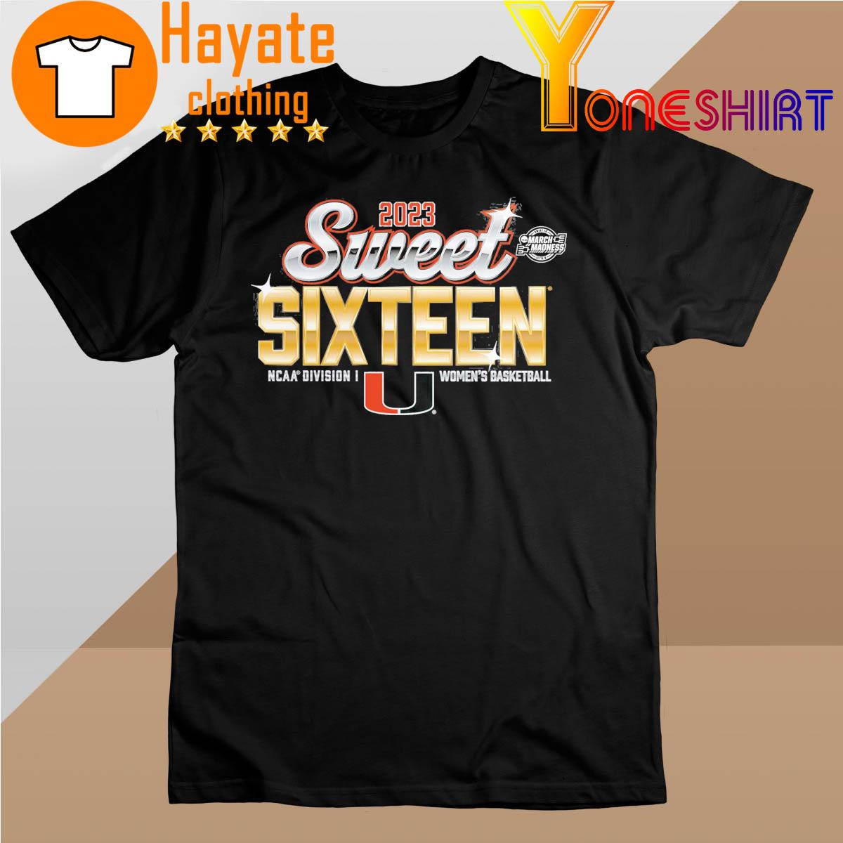Sports Teams Miami Hurricanes Sweet Sixteen 2023 March Madness shirt