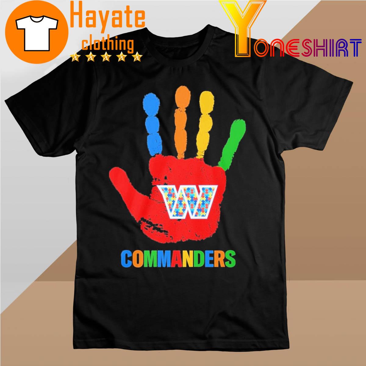 Washington Commanders hand autism 2023 shirt