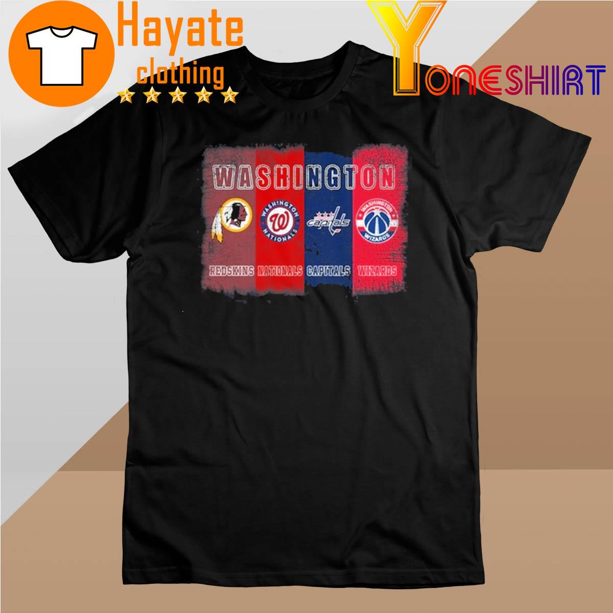 Washington Redskins Nationals Capitals and Wizards Four Team Players 2023 shirt