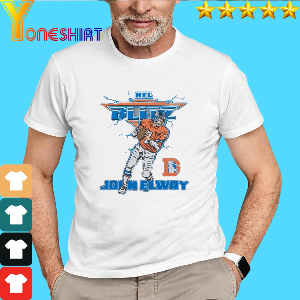 Denver Broncos John Elway Homage Gray NFL Blitz Retired Shirt, hoodie,  sweater, long sleeve and tank top