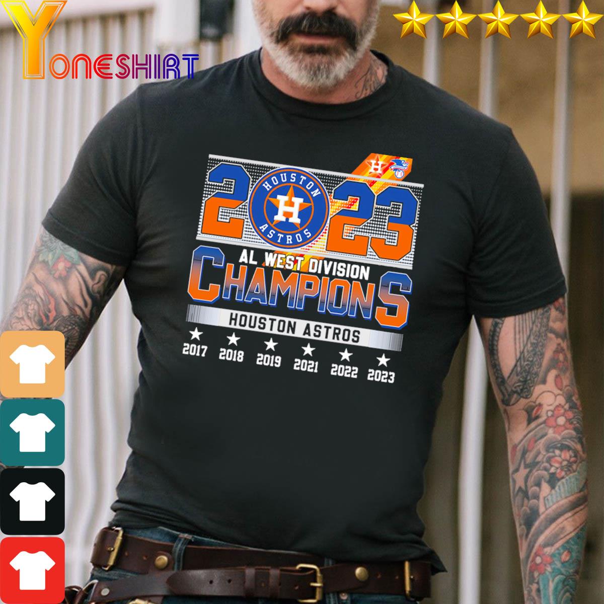 Official houston Astros Al West Division Champions 2023 T-Shirt, hoodie,  sweater, long sleeve and tank top