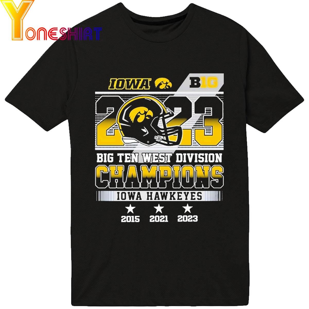 2023 Big Ten West Division Champions Iowa Hawkeyes Shirt