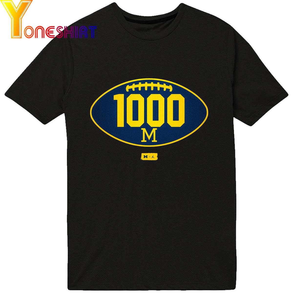 Valiant University of Michigan Football 1000 Wins Shirt