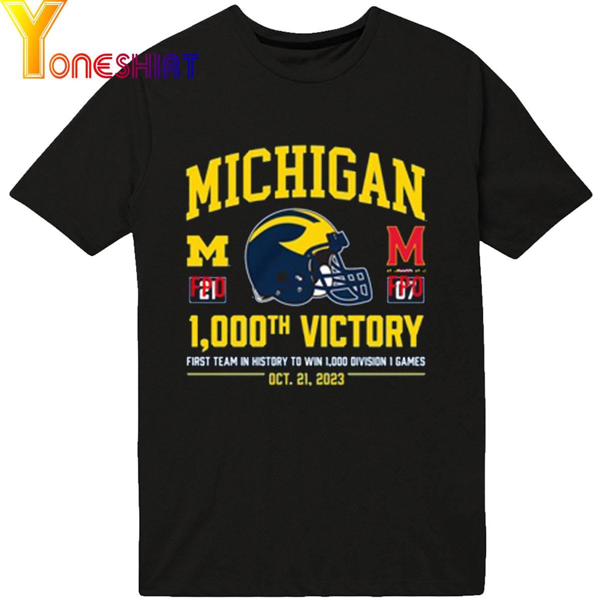 Michigan 1000Th Victory First team in history to win 1000 Division I Games 2023 Shirt