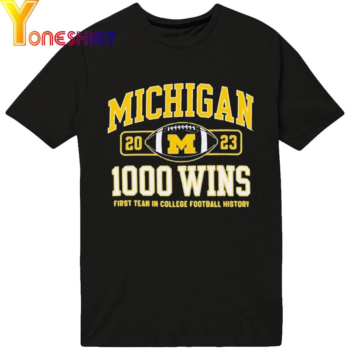 Michigan Wolverines Champion Football 1000 Wins Shirt