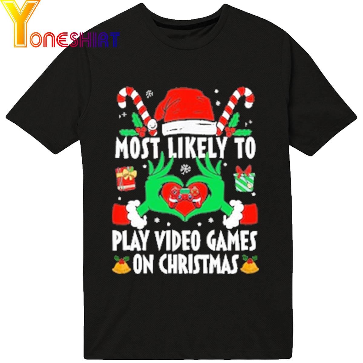Most likely to Play video games on Christmas 2023 Shirt